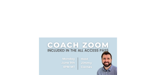 Coach Zoom on Monday with Jimmy!