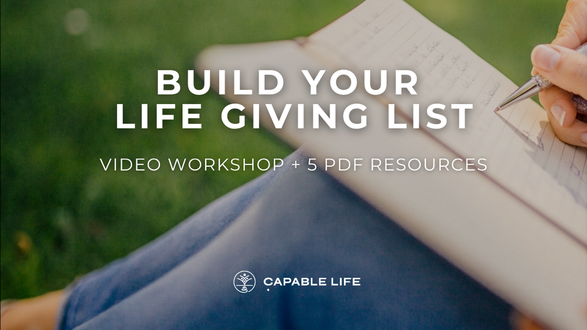 Build Your Life Giving List