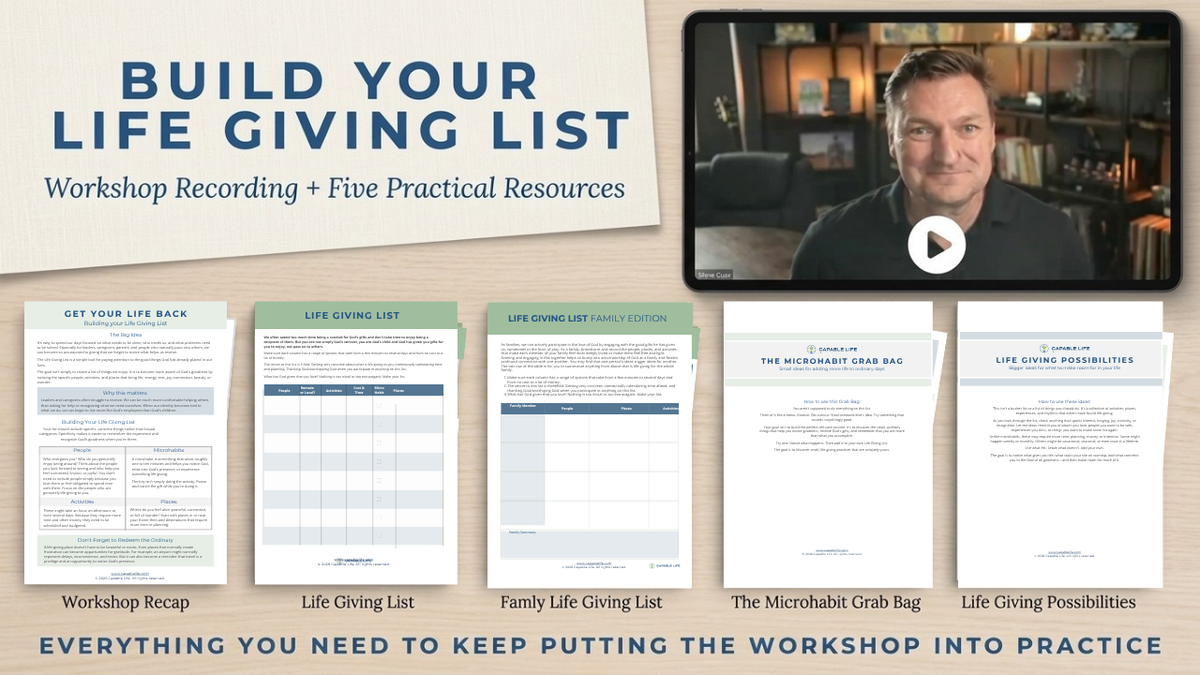 Build Your Life Giving List